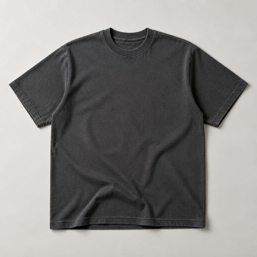 Custom 200 GSM Regular T-Shirt — Screen Printing product photo, flat lay, studio lighting